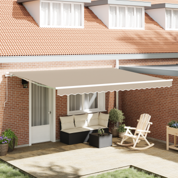 Marchiza manuala retractabila Gossi bej 450x350 cm, material de schimb pentru marchiza Gossi 4.5x3.5 m bej