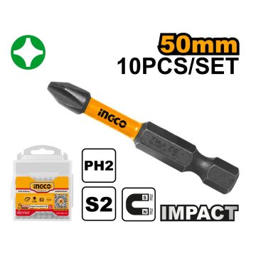 Set Biti PH1 Lungi Impact 10buc INGCO SDBIM11PH223