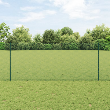 Stalpi de gard Gossi 11 buc u-channel verde 100 cm otel, gard hexagonal Gossi verde 1x50 m otel