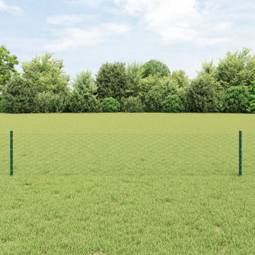 Stalpi de gard Gossi 11 buc u-channel verde 40 cm otel, gard hexagonal Gossi verde 0,4x100 m otel