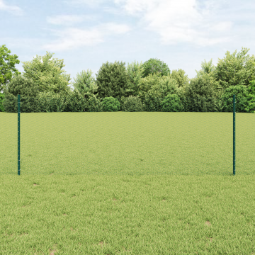 Stalpi de gard Gossi 5 pcs u-channel verde 80 cm otel, gard hexagonal Gossi verde 0.8x10 m otel
