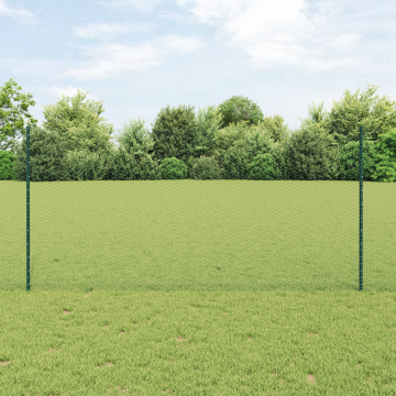 Stalpi gard Gossi 11 buc u-channel verde 120 cm otel, gard hexagonal Gossi verde 1.2x100 m otel