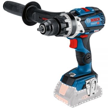 Bosch  GSB 18V-110 C - Masina de gaurit si insurubat cu percutie fara acumulatori si incarcator Li-Ion 18 V - Ah 110 Nm motor fara perii led iluminare
