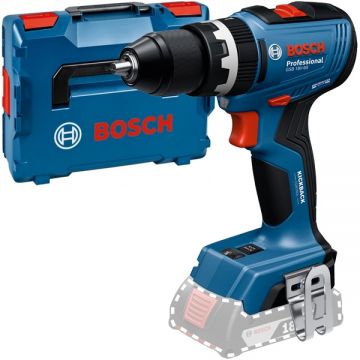 Bosch  GSB 18V-65 - Masina de gaurit si insurubat cu percutie fara acumulatori si incarcator Li-Ion 18 V - Ah 65 Nm motor fara perii led iluminare valiza speciala