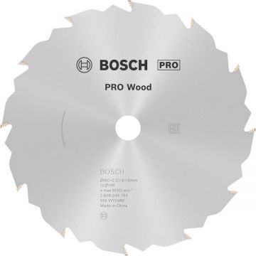 Bosch  PRO Wood - Panza fierastrau circular lemn 160x16x2.2 mm 12 dinti