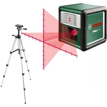 Bosch  Quigo Plus - Nivela laser cu linii 7 m 0.8 mm/m 2 linii laser fascicul rosu trepied