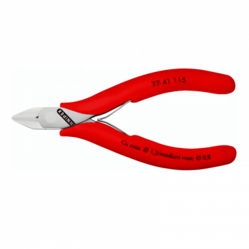 Cleste de electronist cu taiere diagonala de precizie Knipex 77 41 115, 115 mm