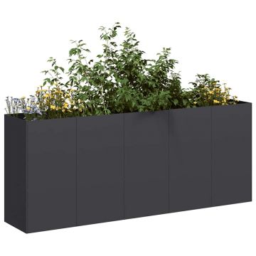 Gossi jardinier negru 200x40x80 cm otel laminat la rece
