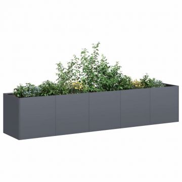 Gossi jardiniera antracit 200x40x40 cm otel laminat la rece