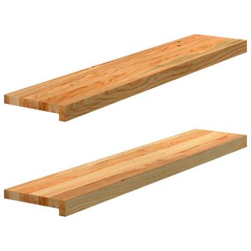 Gossi pervaz 2 buc lemn masiv de maro deschis 100x20x2 cm