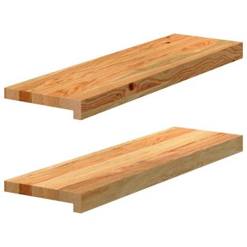 Gossi pervaz 2 buc lemn masiv de maro deschis 70x20x2 cm