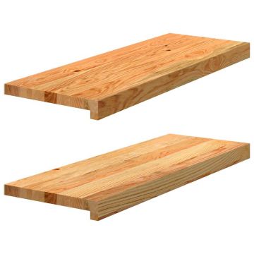 Gossi pervaz 2 buc lemn masiv de maro deschis 70x25x2 cm