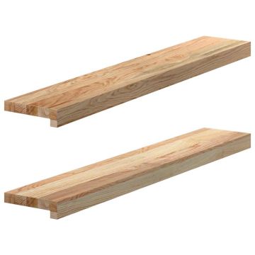 Gossi pervaz 2 buc lemn masiv de stejar netratat 90x15x2 cm
