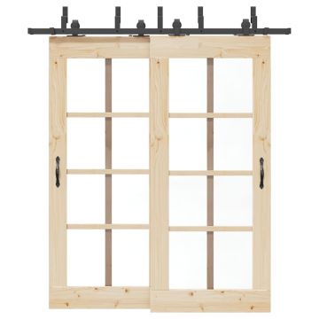 Gossi set feronerie pentru usi glisante, negru, 200 cm, otel