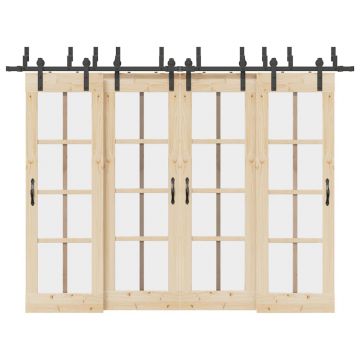 Gossi set feronerie pentru usi glisante, negru, 305 cm, otel