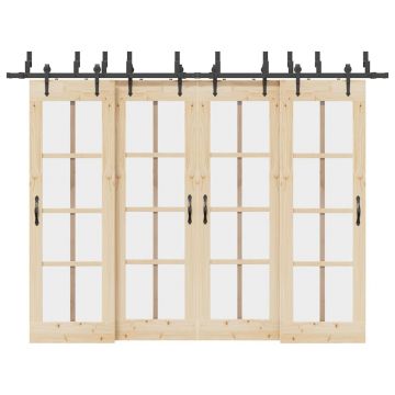 Gossi set feronerie pentru usi glisante, negru, 305 cm, otel