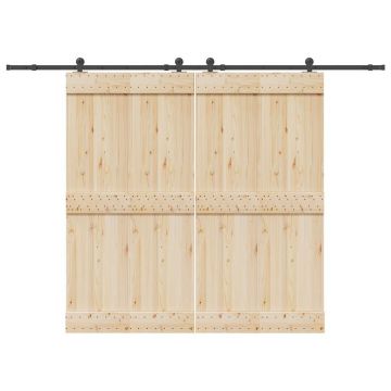 Gossi set feronerie pentru usi glisante, negru, 305 cm, otel