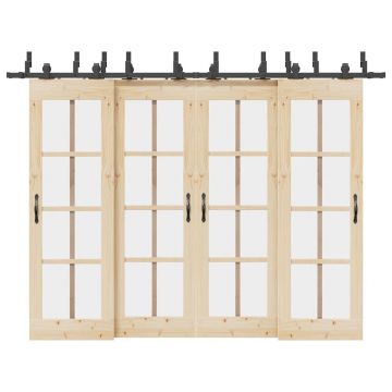 Gossi set feronerie pentru usi glisante, negru, 305 cm, otel