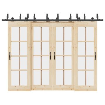 Gossi set feronerie pentru usi glisante, negru, 305 cm, otel