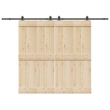 Gossi set feronerie pentru usi glisante, negru, 305 cm, otel