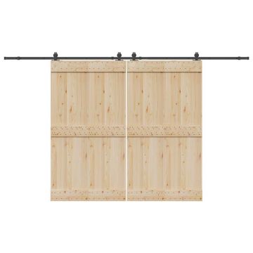 Gossi set feronerie pentru usi glisante, negru, 366 cm, otel