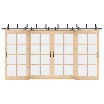 Gossi set feronerie pentru usi glisante, negru, 427 cm, otel