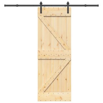 Gossi usa glisanta cu set de feronerie 70x210 cm, lemn masiv de pin
