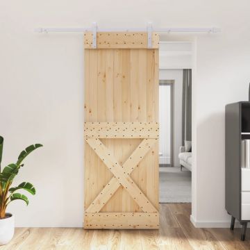 Gossi usa glisanta cu set de feronerie 80x210 cm, lemn masiv de pin