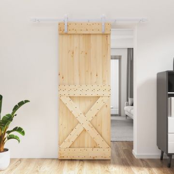 Gossi usa glisanta cu set de feronerie 80x210 cm, lemn masiv de pin
