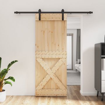 Gossi usa glisanta cu set de feronerie 80x210 cm, lemn masiv de pin
