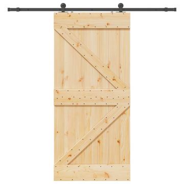 Gossi usa glisanta cu set de feronerie 80x210 cm, lemn masiv de pin