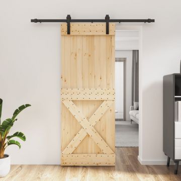 Gossi usa glisanta cu set de feronerie 80x210 cm, lemn masiv de pin
