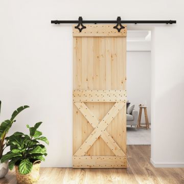 Gossi usa glisanta cu set de feronerie 80x210 cm, lemn masiv de pin