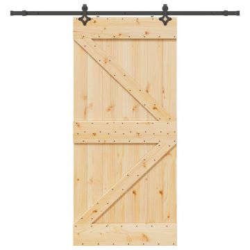 Gossi usa glisanta cu set de feronerie 80x210 cm, lemn masiv de pin