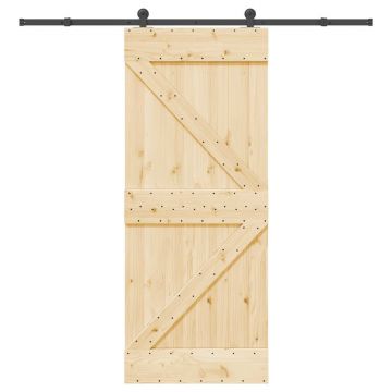 Gossi usa glisanta cu set de feronerie 85x210 cm, lemn masiv de pin