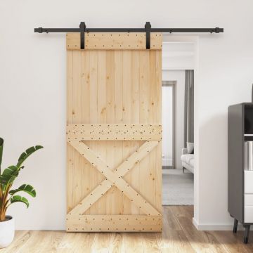 Gossi usa glisanta cu set feronerie, 100x210 cm, lemn masiv de pin