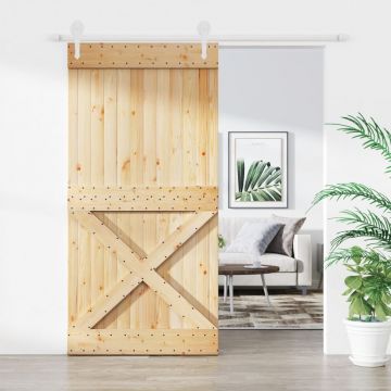 Gossi usa glisanta cu set feronerie, 100x210 cm, lemn masiv de pin