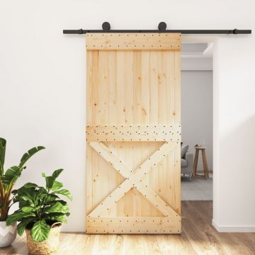 Gossi usa glisanta cu set feronerie, 100x210 cm, lemn masiv de pin