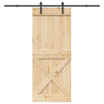 Gossi usa glisanta cu set feronerie, 90x210 cm, lemn masiv de pin