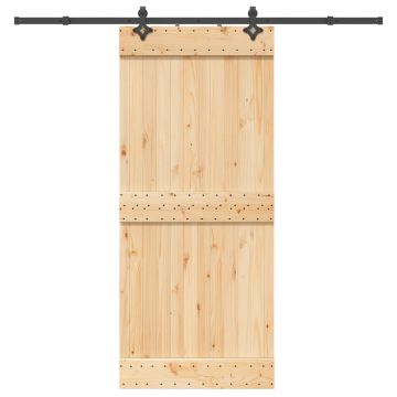 Gossi usa glisanta cu set feronerie, 90x210 cm, lemn masiv de pin