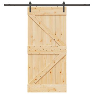 Gossi usa glisanta cu set feronerie, 90x210 cm, lemn masiv de pin