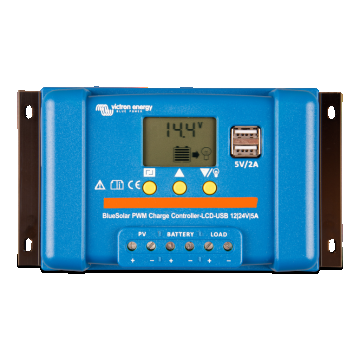 Incarcator Solar LcdUsb 12V 24V 30A Victron Energy Bluesolar Pwm-LcdUsb 12 24V-30A