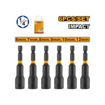 INGCO Set șurubelnițe 6 piese 6-12 mm magnetice