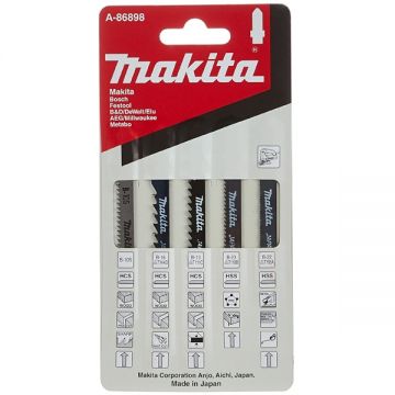 Makita  A-86898 - Set panze fierastrau pendular tija cu un prag de prindere (T) 50-75 mm multimaterial taiere mixta 5 bucati