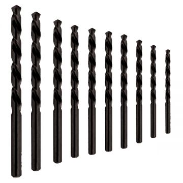 Raider  157111 - Set 10 burghie metal HSS-R 1-10  mm tija cilindrica