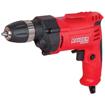 Raider  RDI-ID37 - Masina de gaurit fara percutie 510 W mandrina rapida 10 mm 1 treapta viteza carcasa angrenaj aluminiu turatie reglabila