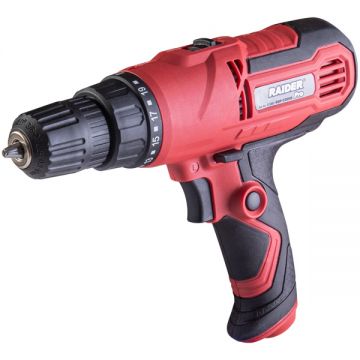 Raider  RDP-CDD06 - Masina de gaurit fara percutie 400 W mandrina rapida 10 mm 2 trepte viteza