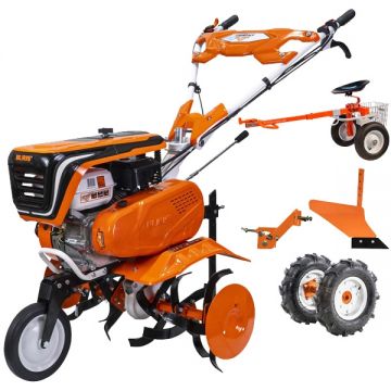 Ruris  7500ACC2 - Motosapa General Engine - 7 CP 560-830 mm 3 viteze (2 inainte + 1 inapoi) benzina fara plumb roti cauciuc plug adaptor accesoriu tractat