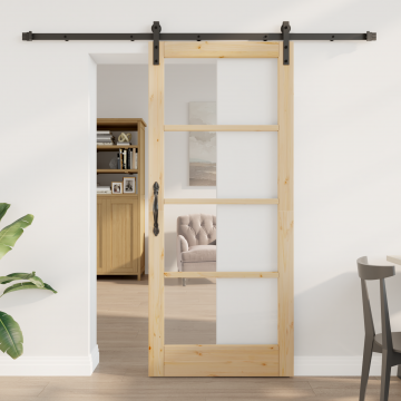Usa glisanta Gossi cu accesorii 'orkdal'86x198.5 cm, usa interioara Gossi cu sticla 'orkdal'86x198.5x4 cm lemn de pin solid