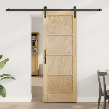 Usa glisanta Gossi cu set de accesorii 73.5x198.5 cm lemn masiv pin, usa interioara Gossi 'orkdal'73.5x198.5x4 cm lemn masiv pin